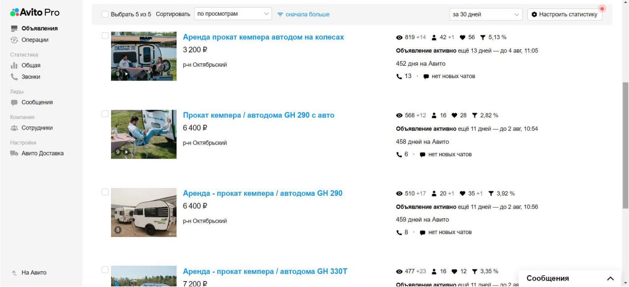 Аренда кемпера автодома